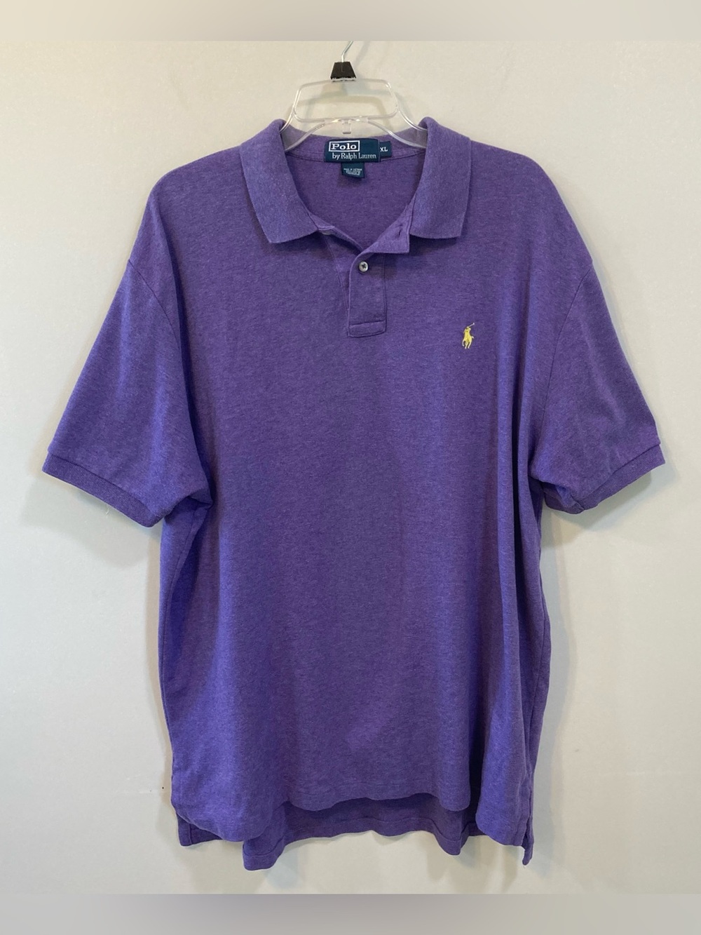Polo Ralph Lauren Mens Sz XL Polo Shirt Short Sleeve Cotton Purple
